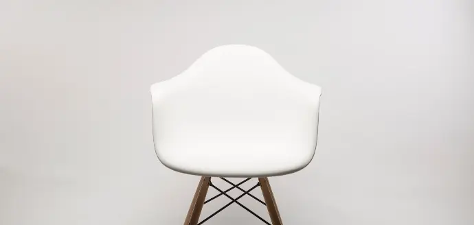 white wooden armchair